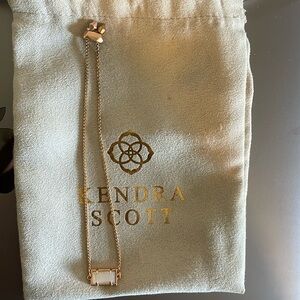 Kendra Scott Phillipa Rosegold Adjustable Bracelet in Ivory